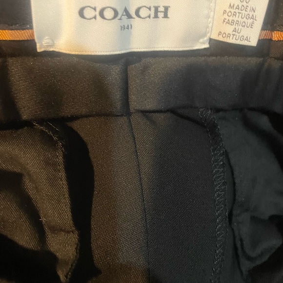 Coach Dress Wool Suit Pants Black Unhemmed - Picture 7 of 8